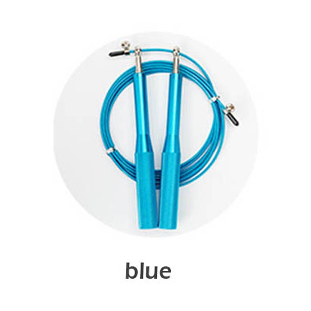 Fitness jump rope heavy steel wire speed jump rope boxing MMA training equipment gym sports jump rope for men and women: blue