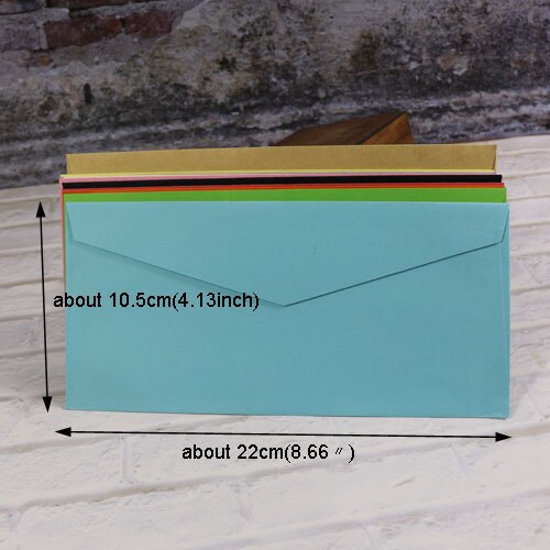 12 farbe Umschläge 12 stücke Leere Papiertüte Postkarte Gruß Karte Hochzeit Einladung Umschlag Karte Paket Umschlag 22x10,5 cm: Ursprünglich Titel