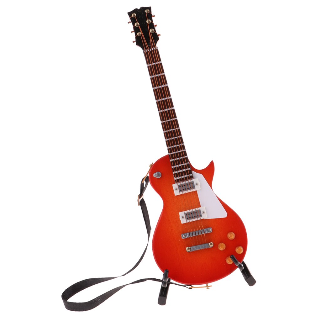 1/6 Miniature Wooden Guitar for BJD for Doll House Decoration #1