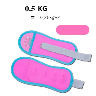 0.5kg/pair Adjustable Leg Ankle Weights Straps Strength Training Exercise Fitness Equipment For Running Basketball Football: Pink