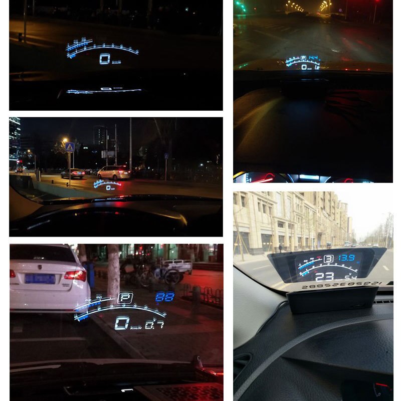 Hud Auto Head-Up Display Auto-Styling Hud Display Overspeed Waarschuwing Voorruit Projector Alarm Systeem Universele Auto