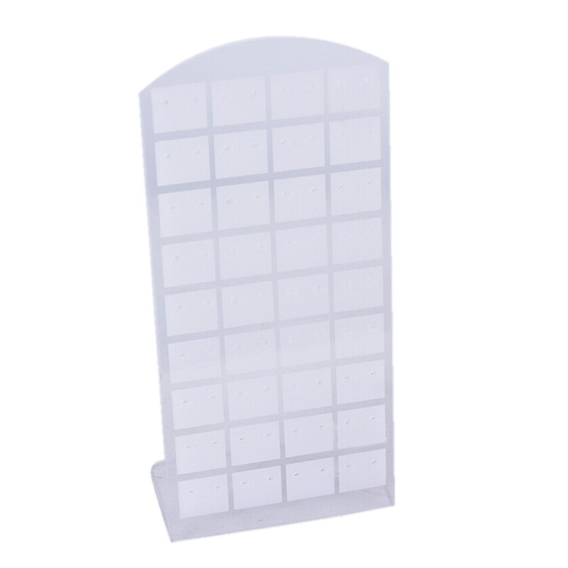 Sieraden display standaard met 24/48/72 gaten, organizer houder, plastic oorbellen display case: Wit 72 gaten