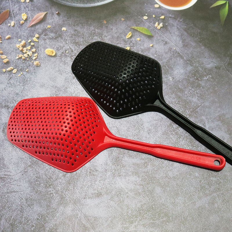 Unibird 34.5cm Long Handle Kitchen Shovel Plastic Pasta Scoop Strainer Colander for Spaghetti Noddle French Fries Colonder