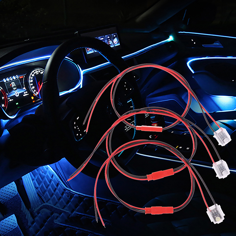 Luz LED ambiental transparente, lámpara Circular para interior de coche, luces de manija de puerta, luces de pasamanos, Lámpara decorativa