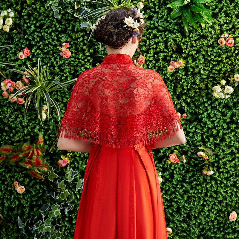 Zomer Vrouwen Bolero 11 Kleuren Kant Bruids Stola Wraps Vintage Kwasten Bruiloft Jas Sjaal Elegante Avond Jas Cape Mariage