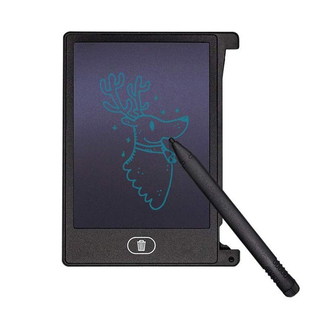 4.4 Inch Lcd Digitale Engels Lcd Tablet Draagbare Mini Kinderen Tekening Graffiti Board Bericht Schrijfbord: Black