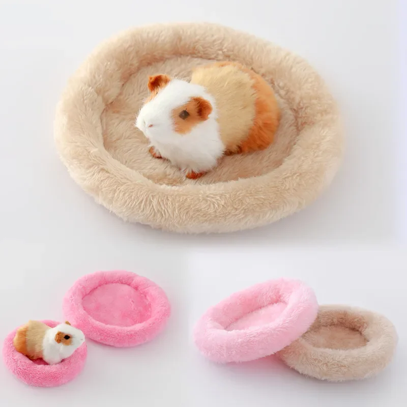 Cavia's Hamster Bed Ronde Vorm Warm Houden Slapen Kussen Mat Egel Chinchilla Konijn Kleine Dieren Nest Kooi Accessoires