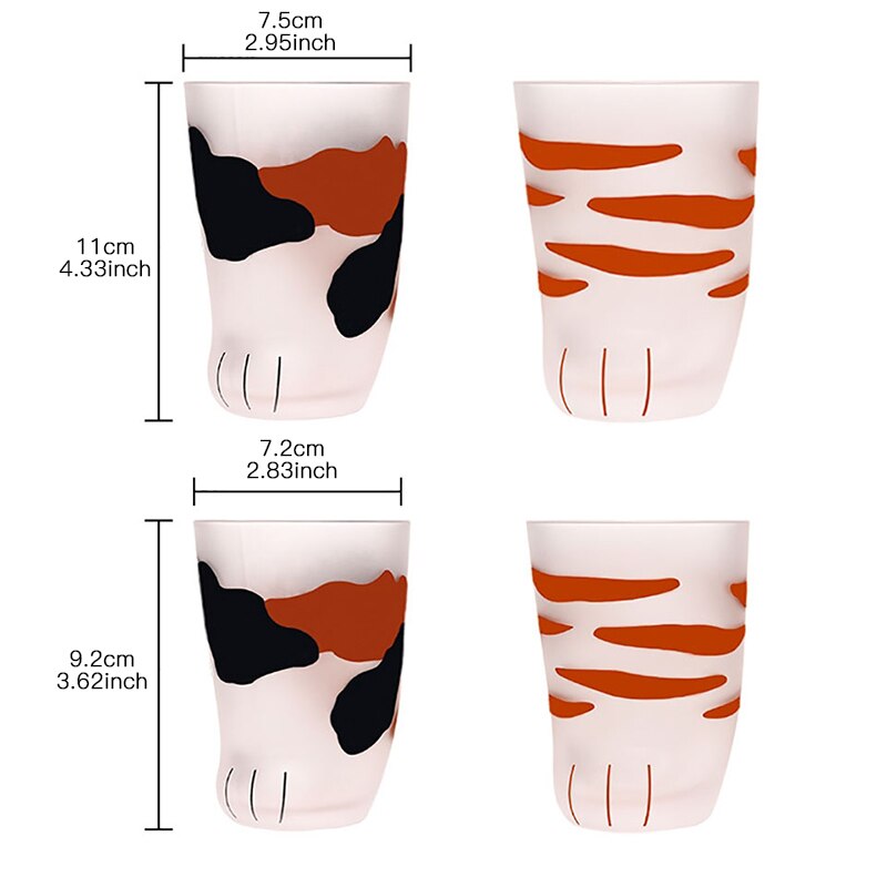 Cartoon Cat Tiger Paws Foot Print Mug Office Coffee Mug Personality Breakfast Milk Porcelain Cup Household Kids Couples Cup