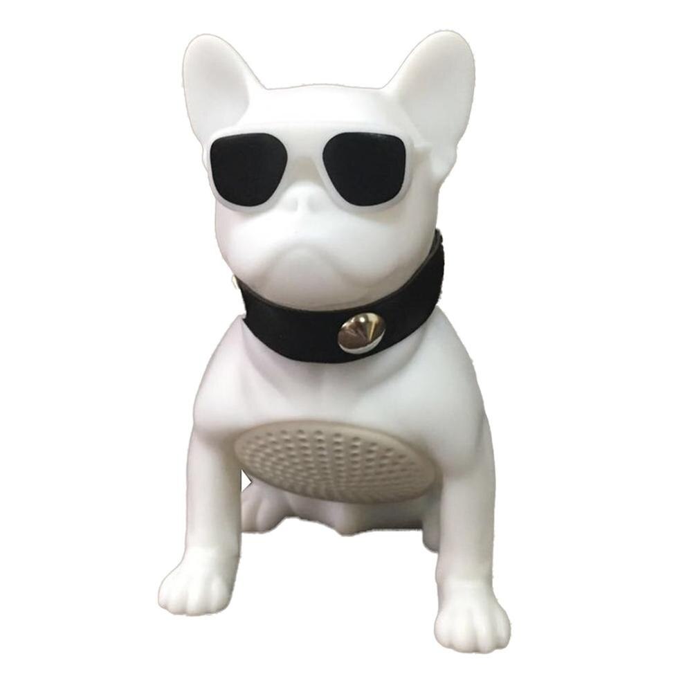 Draagbare Draadloze Bluetooth 4.2 Speaker 10W Krachtige Bass Stereo Ondersteuning U Disk/Tf Card Bulldog Voor Smart apparaten: WHITE