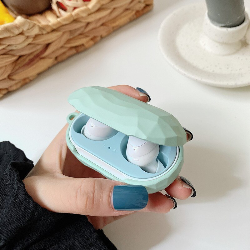For Samsung Galaxy Buds Plus Solid color Diamond pattern Case Matte Hard Earphone Headset Protective Cover for Galaxy Buds: A9