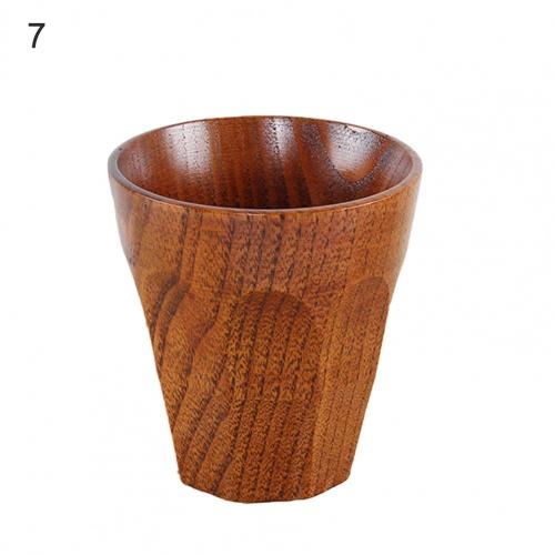 Wooden Cup Reusable Tea Coffee Milk Wine Heat Insulation Water Drinkware Water Cup Kitchen Bar Drinkware Water Bottle: 07