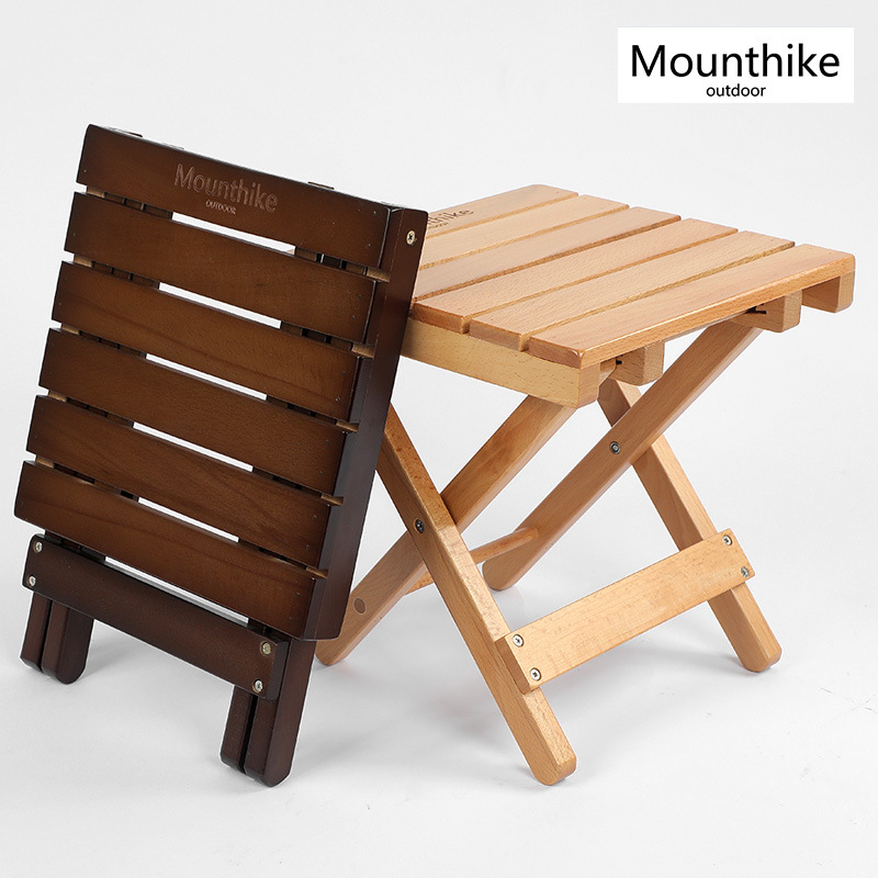 Spring Autumn Outing Foldable Wood Chair Finshing Camping Chair Solid Wood Beech Small Bench Small Maza Beech Small Chair Stool