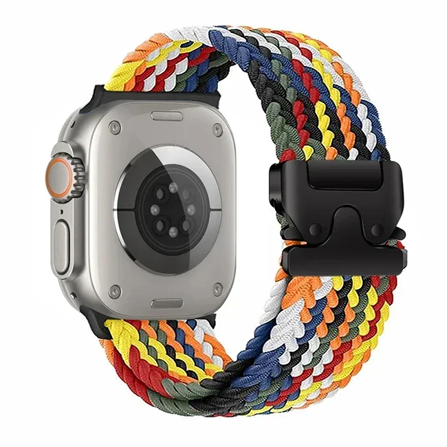 Correa trenzada Solo Loop para Apple watch Band 46mm 44mm 45mm 42mm 40mm 41mm Ultra 2 49mm Correa iwatch Series 10 9 8 7 6 SE 5 4