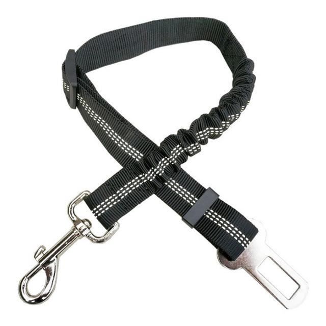 Verbeterde Verstelbare Hond Veiligheidsgordel Hond Auto Veiligheidsgordel Harness Leads Elastische Reflecterende Veiligheid Touw Huisdier Hond Kat Supplies DD163: black