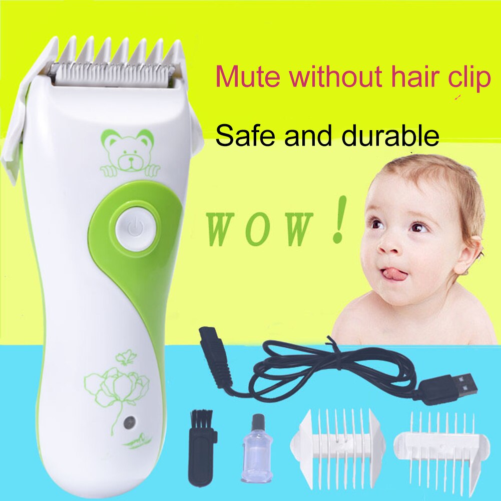 bambino Taglio di Capelli Elettrico clipper basso rumore forte Potere Verde del Flessibile Impermeabile Taglio di Capelli rifinitore Elettrico Taglierina di Sicurezza