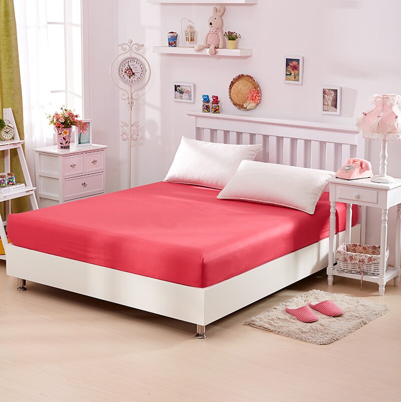 Hoeslaken elastisch matrashoes effen rood bedlinnen matraskussenhoes sprei plat laken kussensloop 3 stuks/set