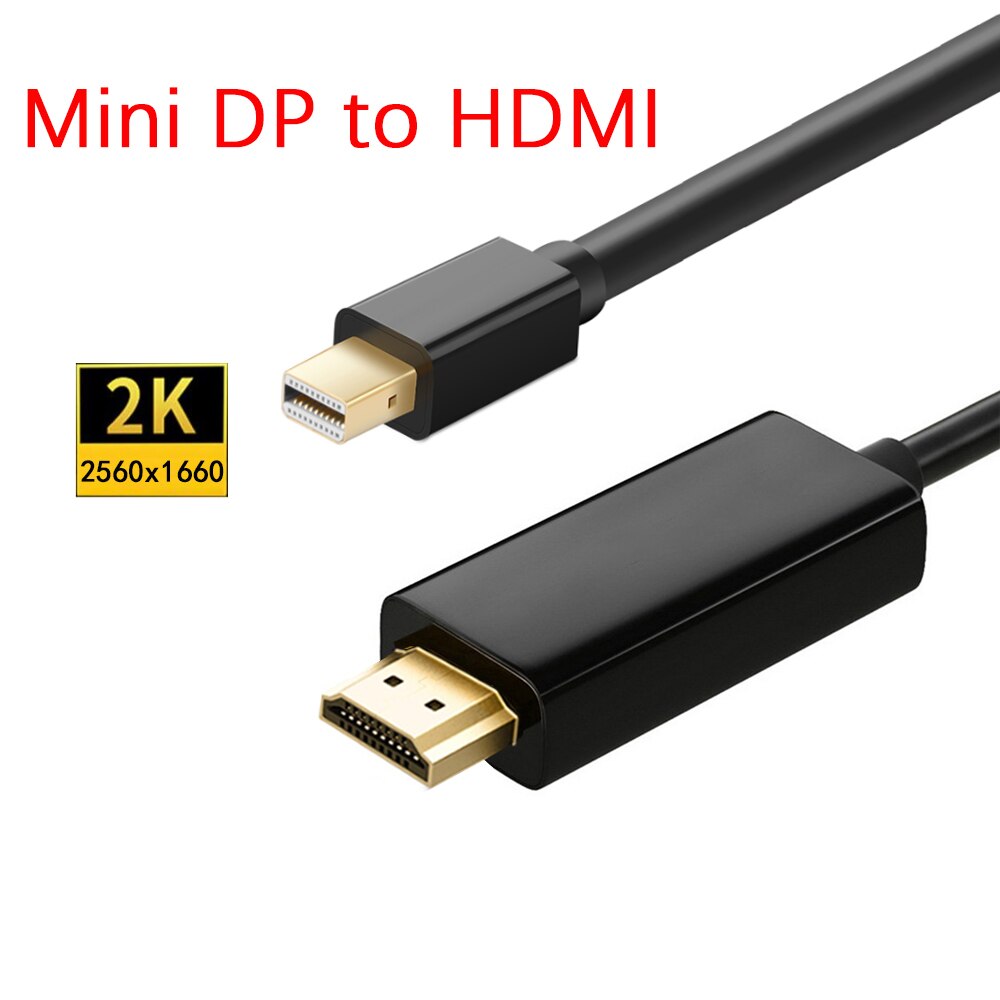 6FT Displayport Hdmi-Compatibel Adapter 1080P 4K Display Port Converter Voor Pc Laptop Projector Dp Naar Displayport kabel: 1.8m / 2K MINI DP to HDMIb