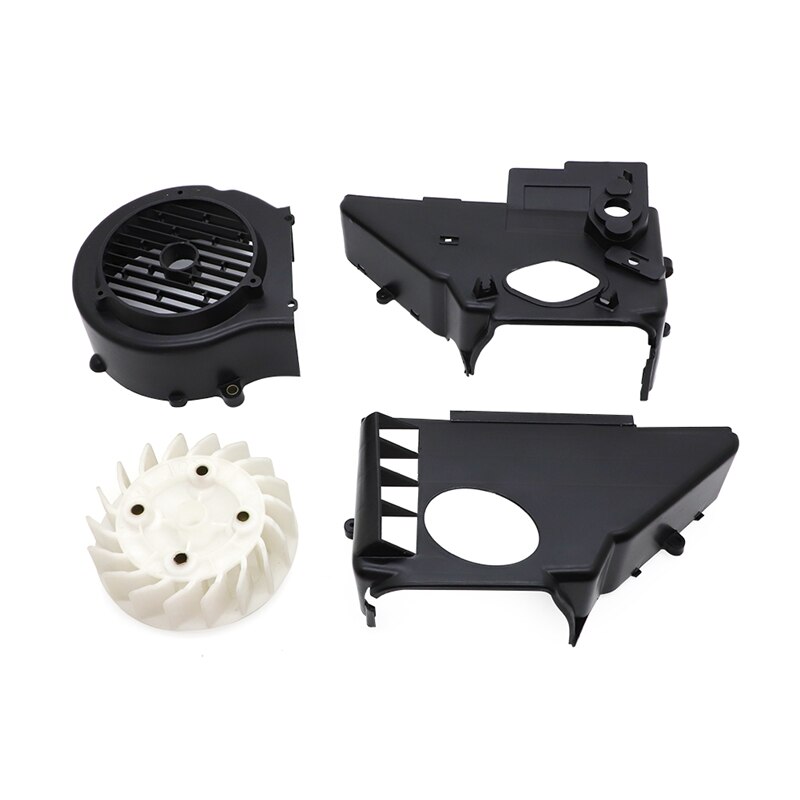 For GY6-Style 150cc Engine Complete Air Shroud Cooling Assembly w/ Fan Cover For GY6 150cc ATV Go Kart Buggy's & Scooter Engines: Default Title