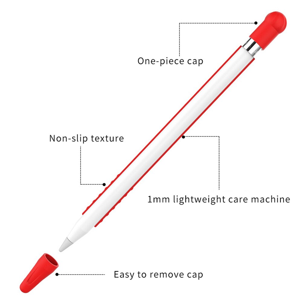 Für Apfel Bleistift 1st Silikon fallen einstellen Hülse Haut Abdeckung Mit Schutz Feder Generation Langlebig