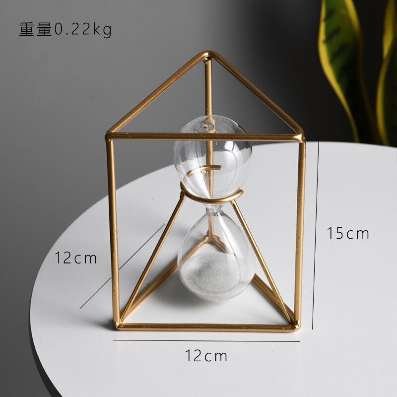 Hourglass clock ornaments Nordic luxury golden hourglass hourglass timer modern window desktop home decoration
