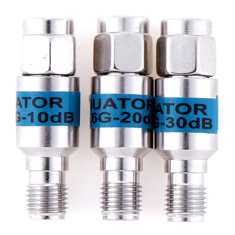 Atténuateur Coaxial fixe SMA DC-6GHz, connecteur de fréquence 6GHz fixe, 1 pièce