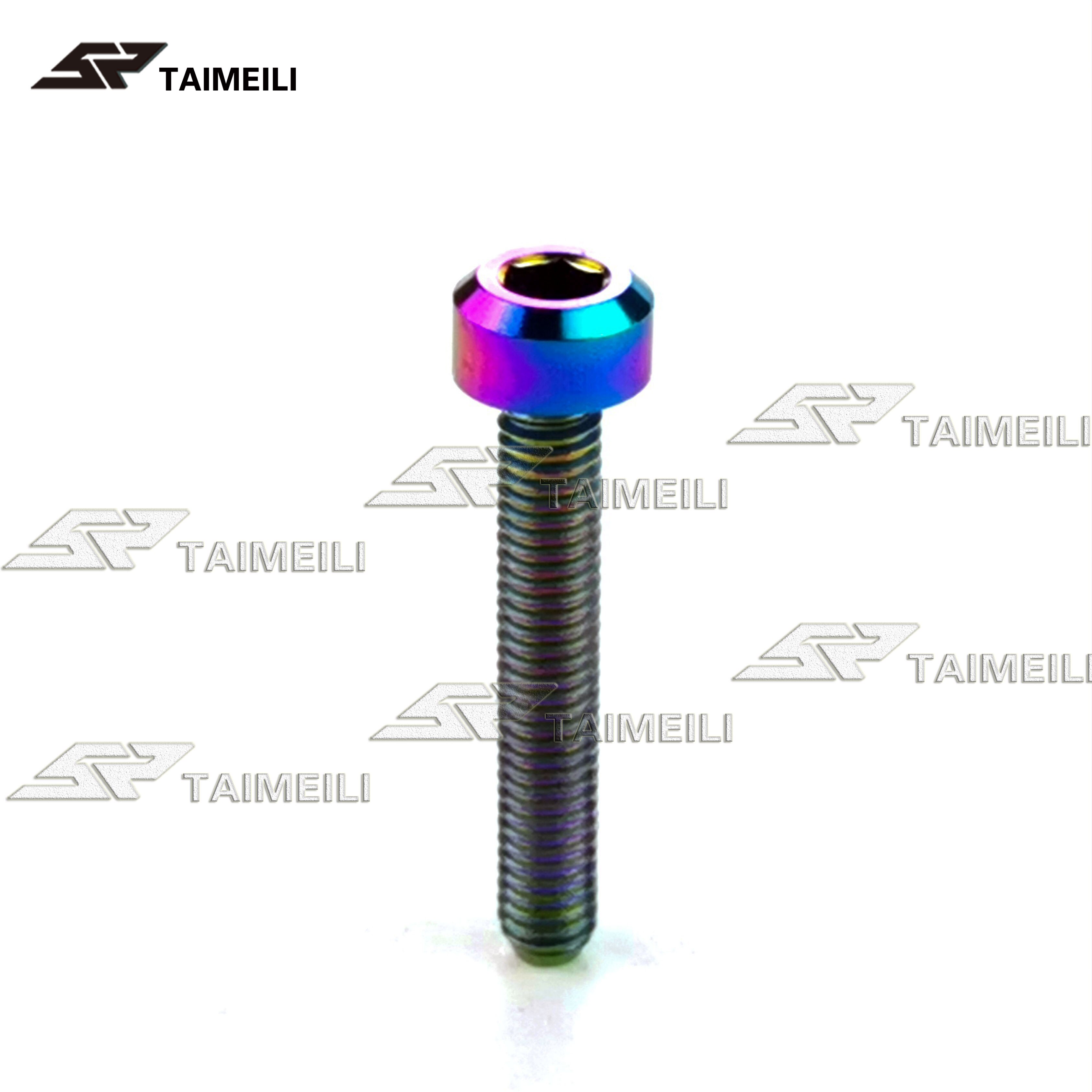 Titanium bolt cylindrical head M3*6/8/10/12/15/18mm replacement screws for bicycles and motorcycles: M3*18 mm / Rainbow colors