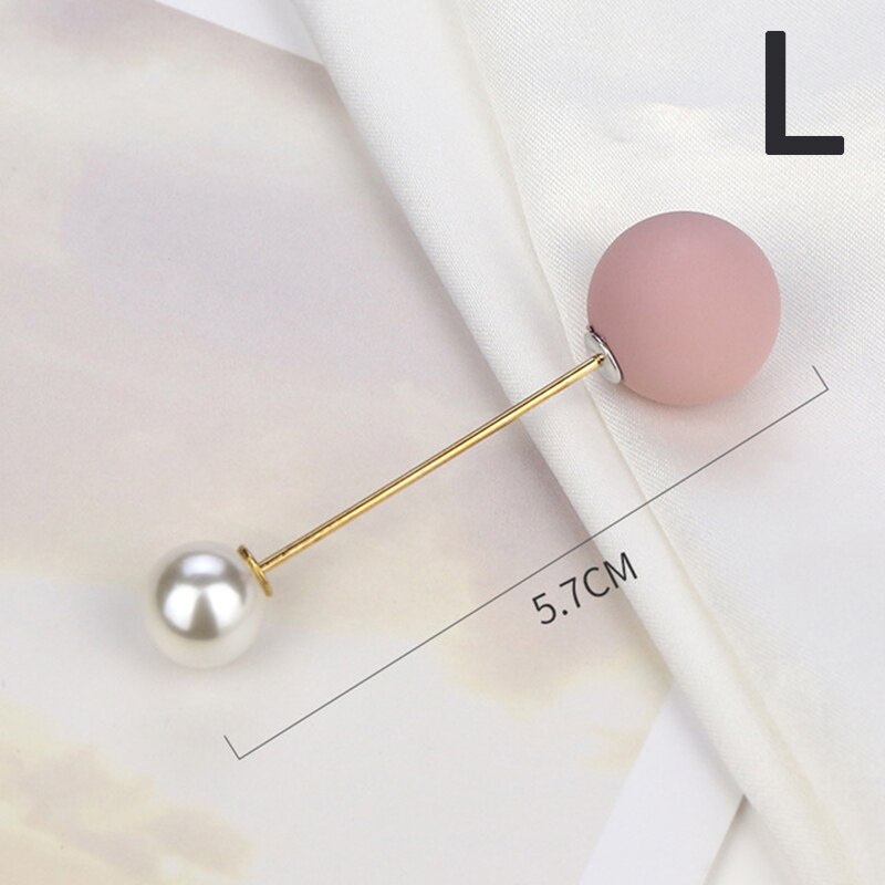 Broches de Cuentas grandes para ropa de mujer, Pin de solapa de perlas, broche de vestido, pines, insignia, accesorios, barato, novedad: L