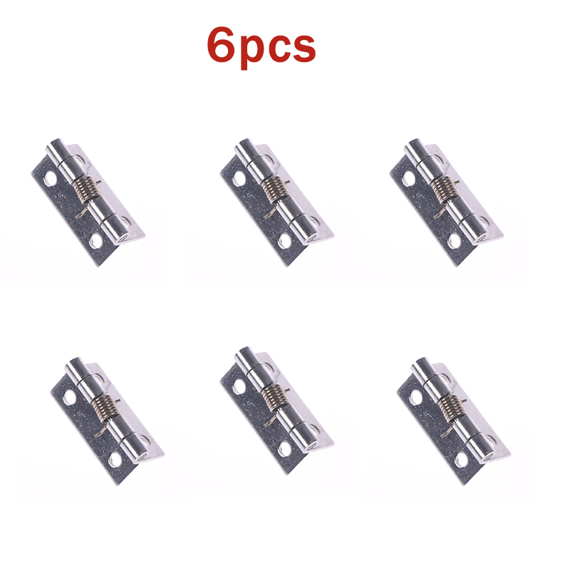 2/6/10pcs 1.5in Stainless Steel Hinge Self-Closing Corner Spring Draw Door Hinge Cabinet Repair Accessories Hardware Supplies: A 6PCS