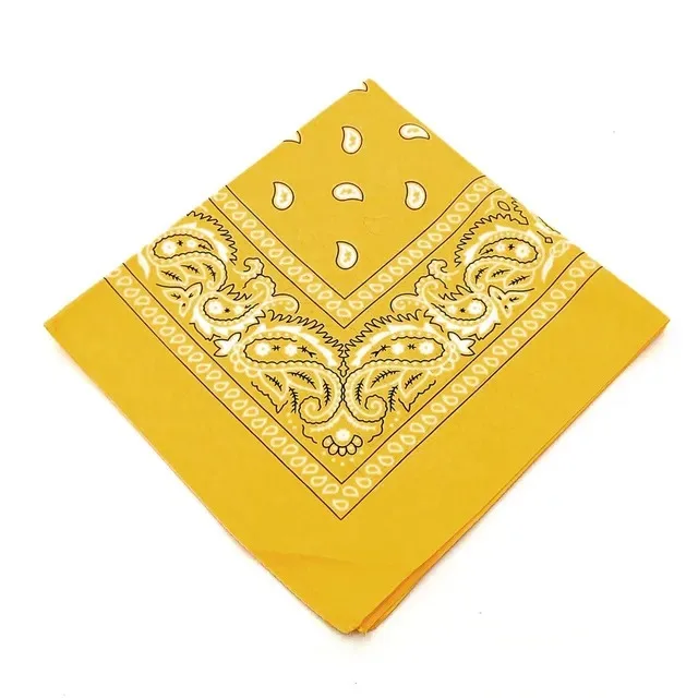 Hommes femmes bandana bandeau cowboy hommes motard sport chapeaux hip hop poignet bandeau simple face tête enveloppement écharpe: YELLOW