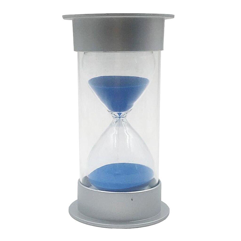 10/15/20 sekunder  /2 minutter farverig sandglas timeglas sand ur timer tæller på bordpladen hylde dekor dekoration børn: Blå 2 min