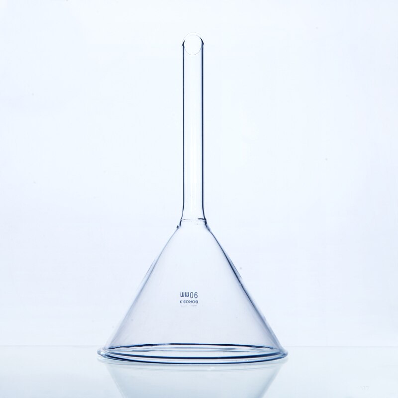 Embudo triangular de vidrio para laboratorio, equipo de laboratorio de vidrio de borosilicato grueso, 10 unids/paquete