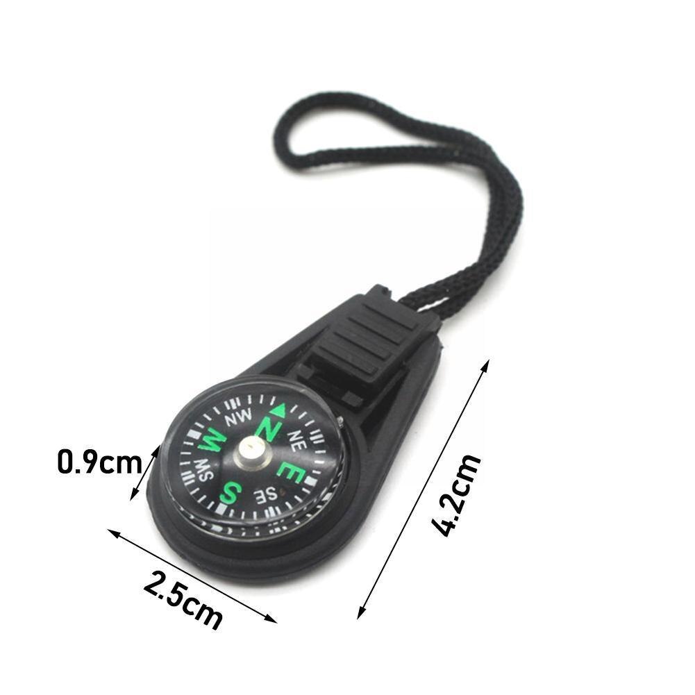 Mini Survival Compass Outdoor Camping Hiking Pocket Adventure Riding Equipment Climbing Carabiner Camping Tool 1pc Navigato E1l7