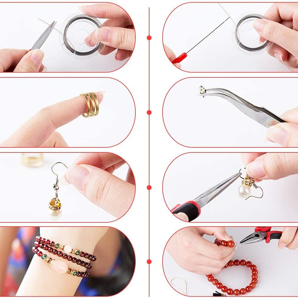 Legering Accessoires Sieraden Bevindingen Set Sieraden Maken Gereedschap Koperdraad Open Jump Ringen Oorbel Haak Sieraden Maken Benodigdheden Kit