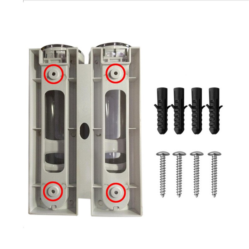 Wall Mount Hand Liquid Soap Dispenser Pump Single-Head Manual Hand Liquid Shampoo Shower Gel Dispenser Lotion Container