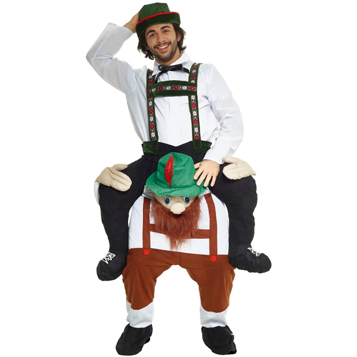 Novelty Santa Claus Funny Costume With Stuff Your Own Legs for Woman Men Xmas carrying me Dress Up Magic Pants Christmas