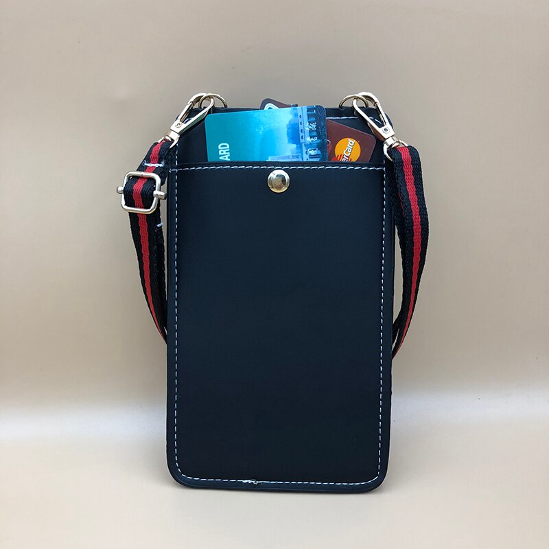 Newly Universal Card Wallet Shoulder Strap PU Leather Phone Bags For Samsung Galaxy Note 10 S10 5G Pro Lite Plus 9 A80 A50