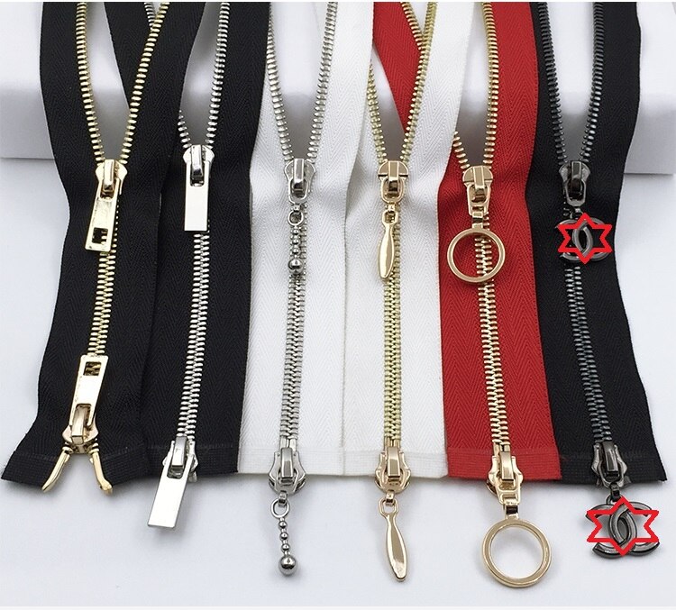 1 stuk dubbele schuifrits  #3 metalen koperen ritsen voor jas jas rok jurk reparatie 80cm 100cm 120cm