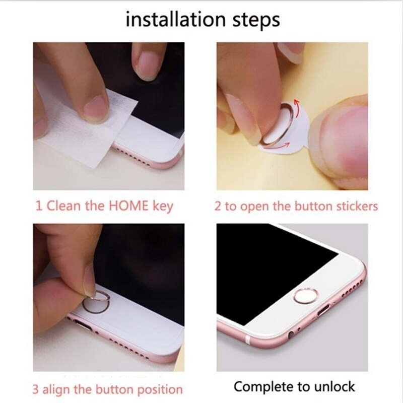 10 PCS Vingerafdruk Touch ID Home Button Sticker voor IPhone 7 6 6 s 5 xs max xr x 7 8 6 plus iPad Pro 4 3 2 Vingerafdruk stickers