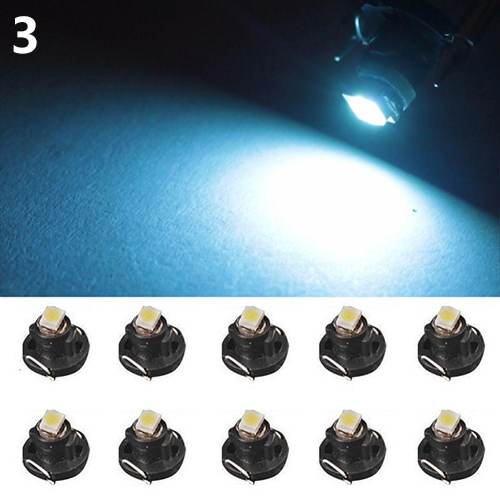 10 Pcs T4.2 12V LED Bulb Car Instrument Dashboard Meter Panel Lights Lamps Automotive Interior Decorative Light