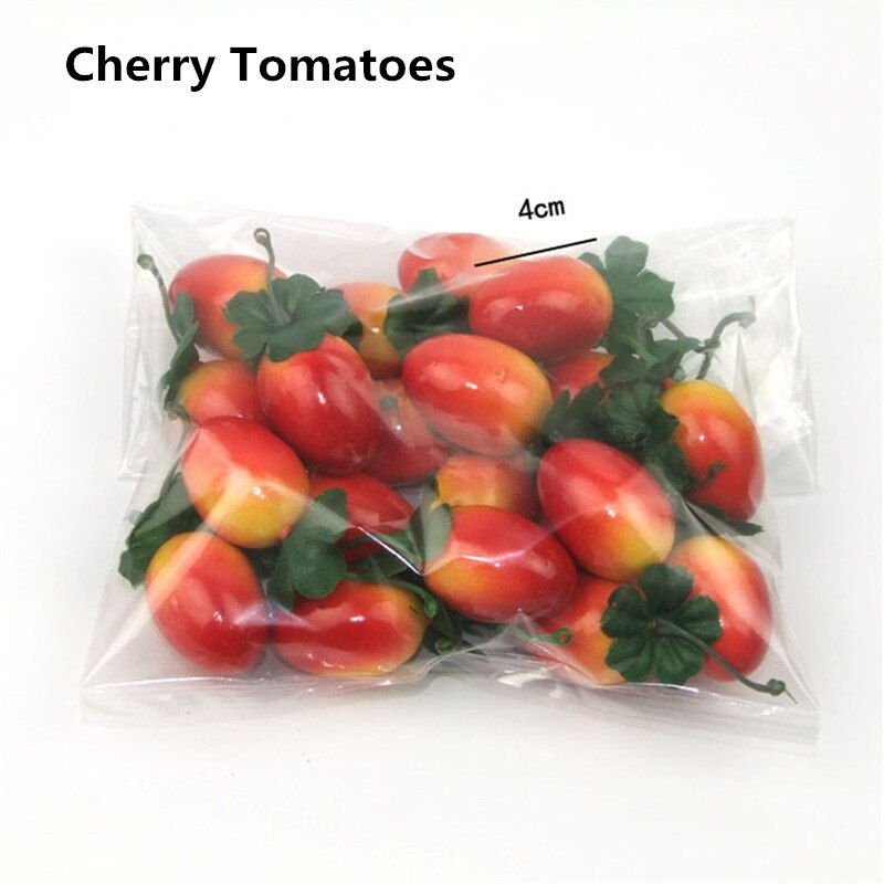 20 Pcs/Lot Artificial Fruits Vegetables Mini Foam Simulation Fruit Home Table Decoration Photo Props: Cherry tomatoes