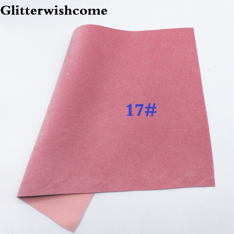Glitterwishcome 21X29CM A4 Size Vinyl Voor Bows Pu Fluwelen Leer Fabirc Faux Lederen Lakens Voor Bows, GM118A: 17