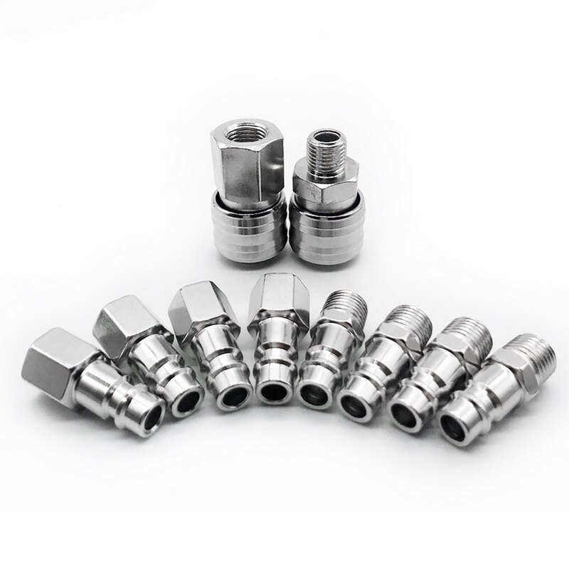 10pcs European Form coupling quick connector coupler quick coupler pneumatic fitting compressor pump system Pneumatic coupling