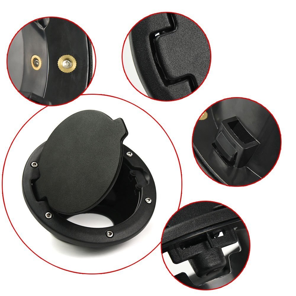 Powder Coated Steel Gas Fuel Tank Gas Cap Cover & Accessories for Jeep Wrangler JK JKU Unlimited Rubicon Sahara Tank Cover