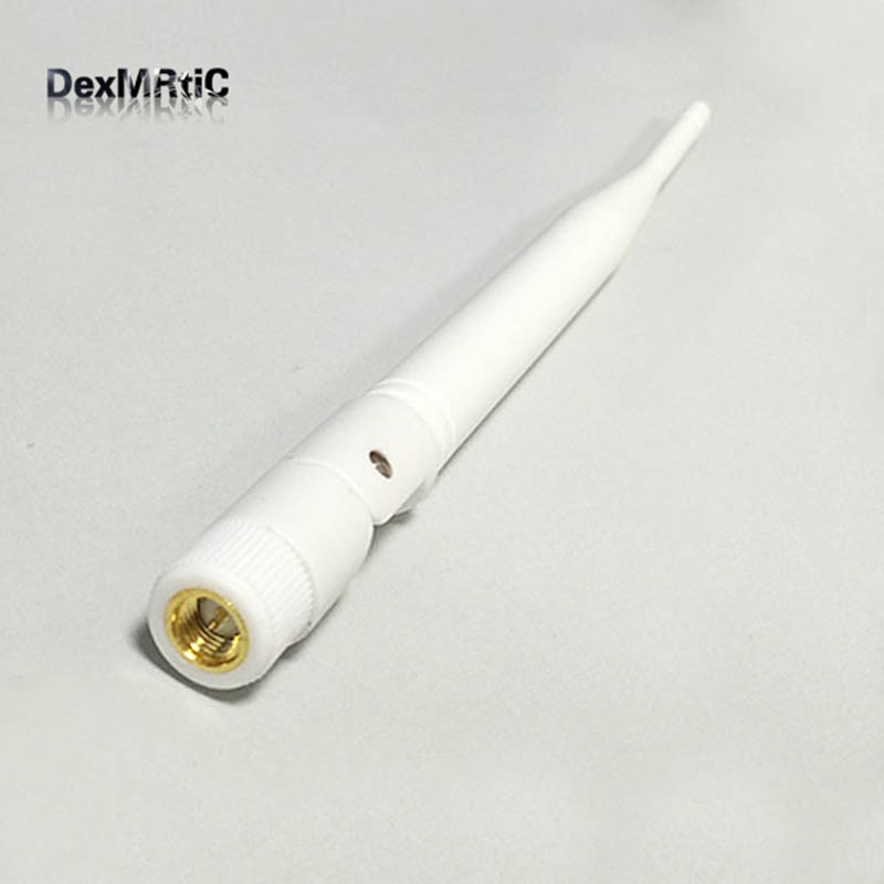 2.4 ghz 6 dbi high gain wifi-antenne omni sma hanstik hvid farve 20cm til trådløs router wifi-antennestik