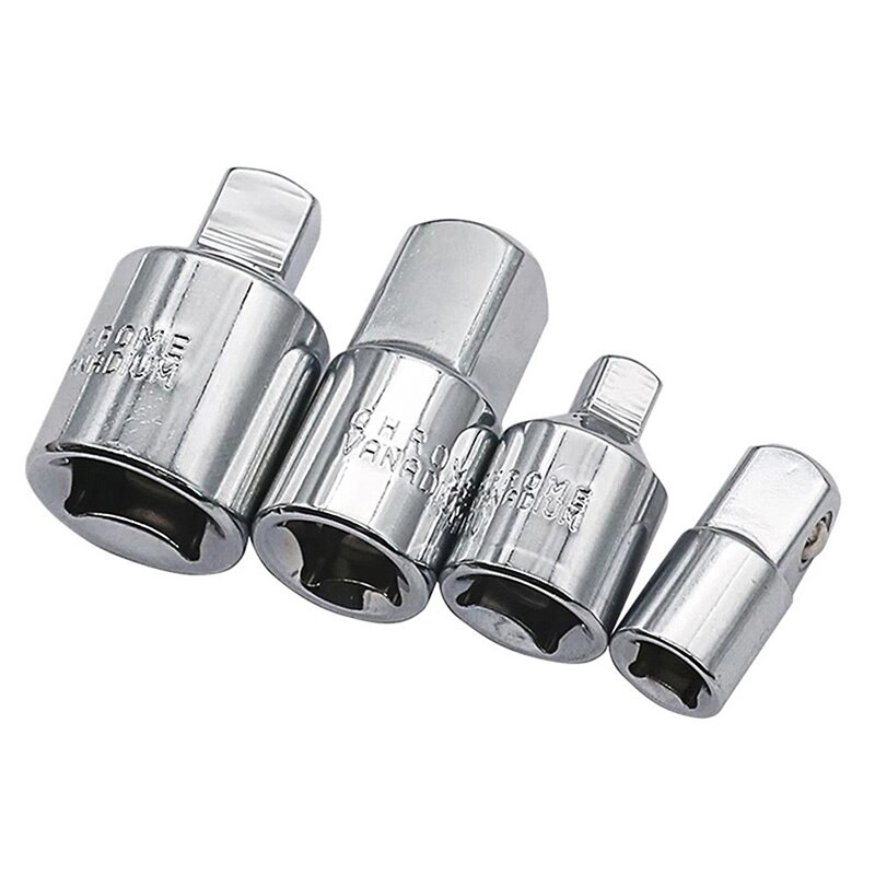 4pcs Socket Adapter Set Impact Driver Adapter 1/2 1/4 3/8 Inch Ratchet Wrench Socket Adapter Reducer Converter Set Tool