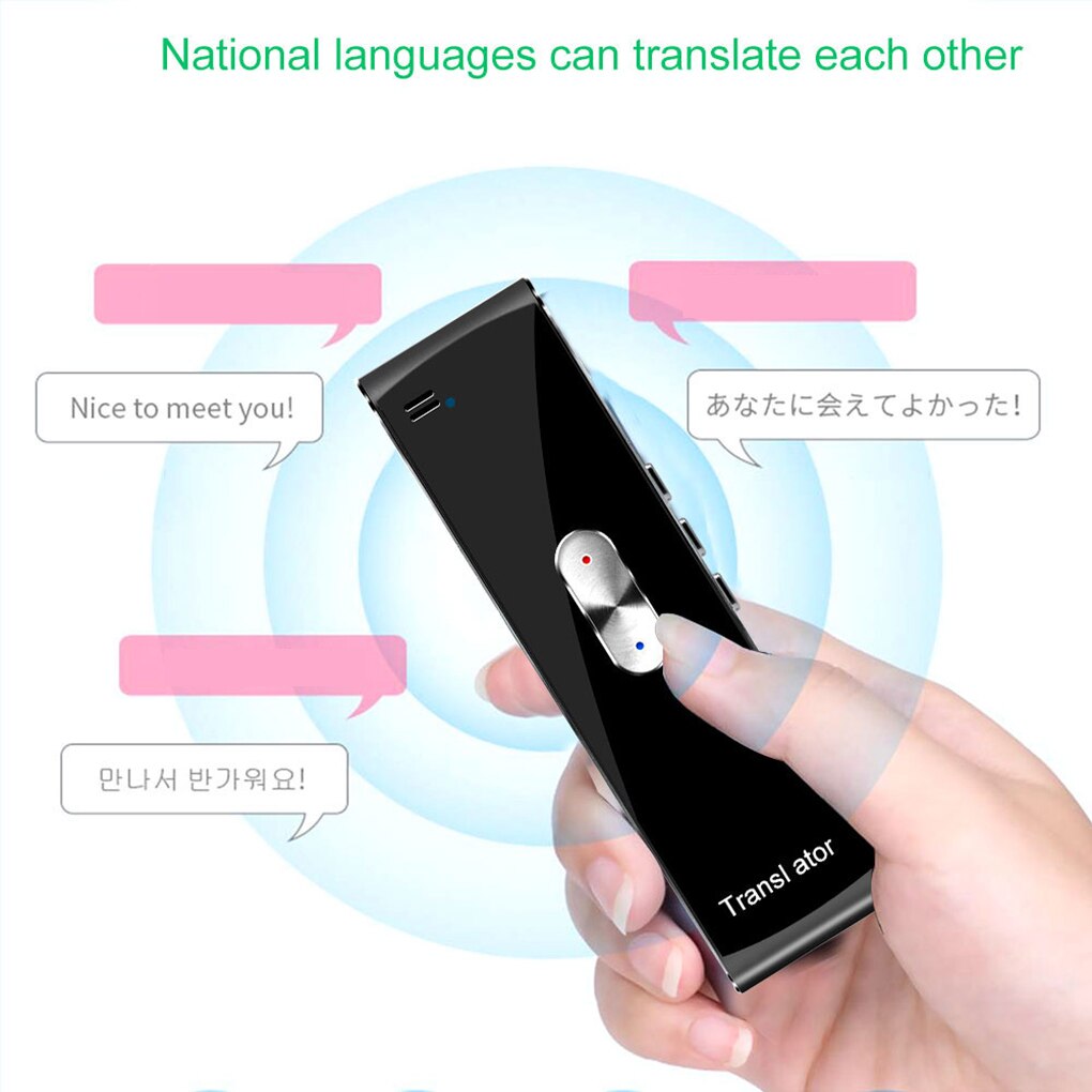 Portable Smart Voice Translator Upgrade Version for Learning Travel Business Meeting 3 in 1 voice Text Photo Language translator