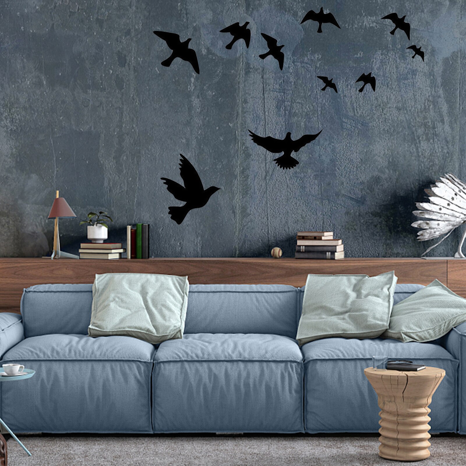 Window Alert Bird Stickers Set Anti-Collision Doors and Windows Glass Decor Self-Adhesive Silhouettes Window Clings Sticker