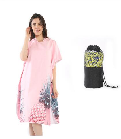 Micrfiber Quick Drying Changing Robe Swimming Surf Beach Poncho Towel Portable Soft Bath Towels With Cloak Bathrobe Home Textile: 5
