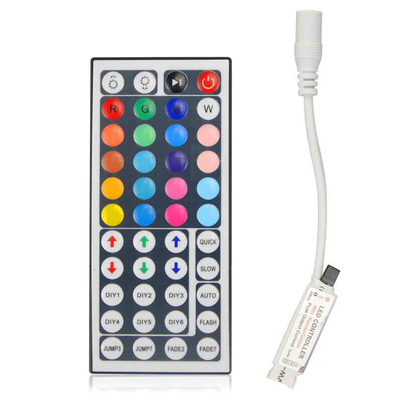 DC12V 24key / 44 key RGB IR Remote Controller /3A / 5A Power supply Adapter For LED Strip light Accessoires SMD 5050 3528: mini 44keys