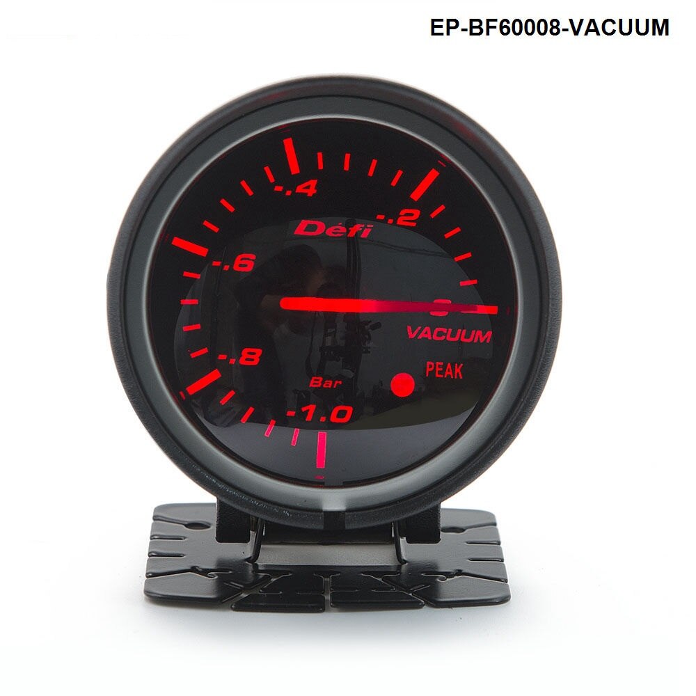 BF 60mm LED Vacuum Gauge Auto Car Motor Gauge with Red & White Light For BMW e90 EP-BF60008-VACUUM